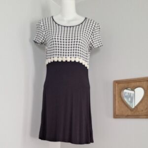 Vintage Y2K Urban Outfitters Gingham Daisy Houndstooth Priny Dress